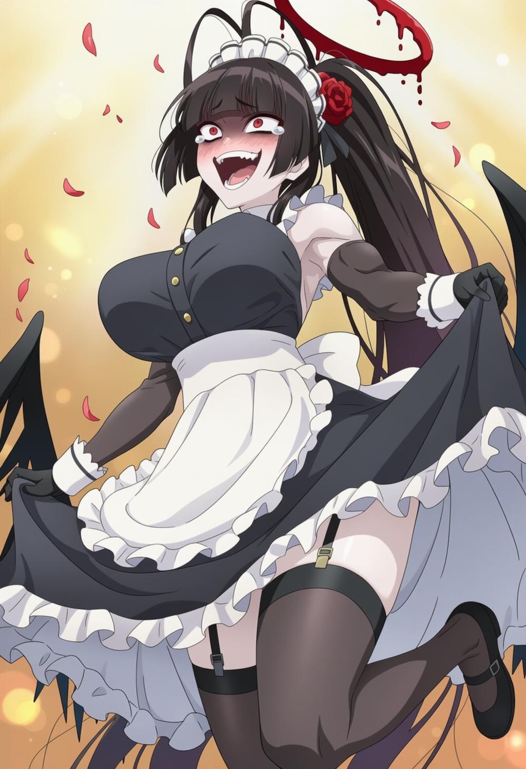 メイドカフェでメイドコスプレ笑う歩く戦略兵器人妻