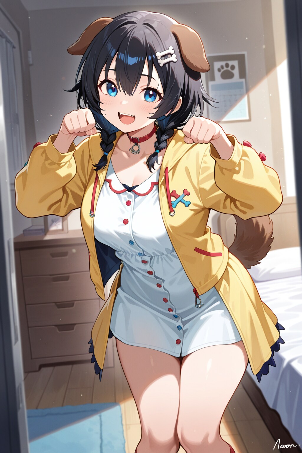 犬のコスプレ？をする陽向ちゃん