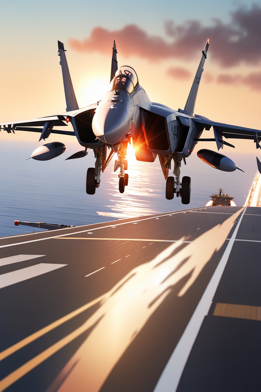 航空母艦から発艦するＦ－１４トムキャット・・・？