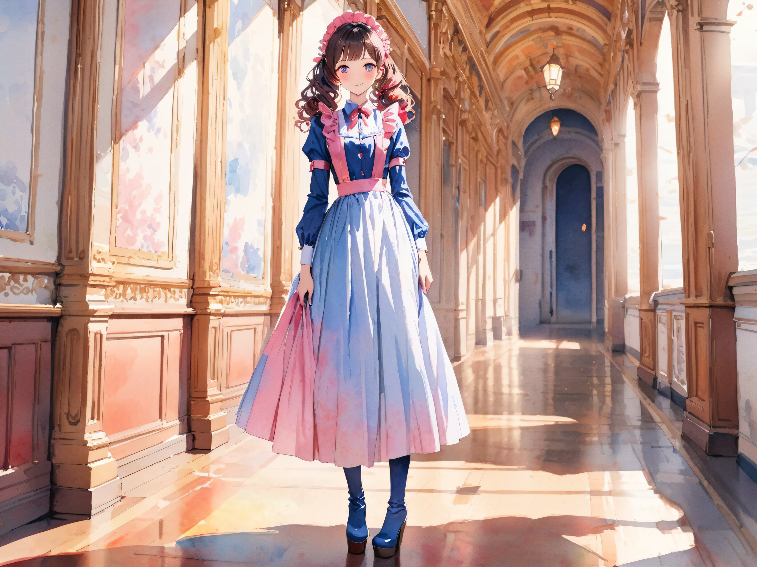 宮殿廊下で📸 | の人気AIイラスト・グラビア