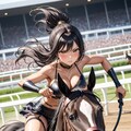 黒髪馬 騎乗1 4枚目