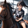 黒髪馬 騎乗1 10枚目