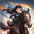 黒髪馬 騎乗1 12枚目