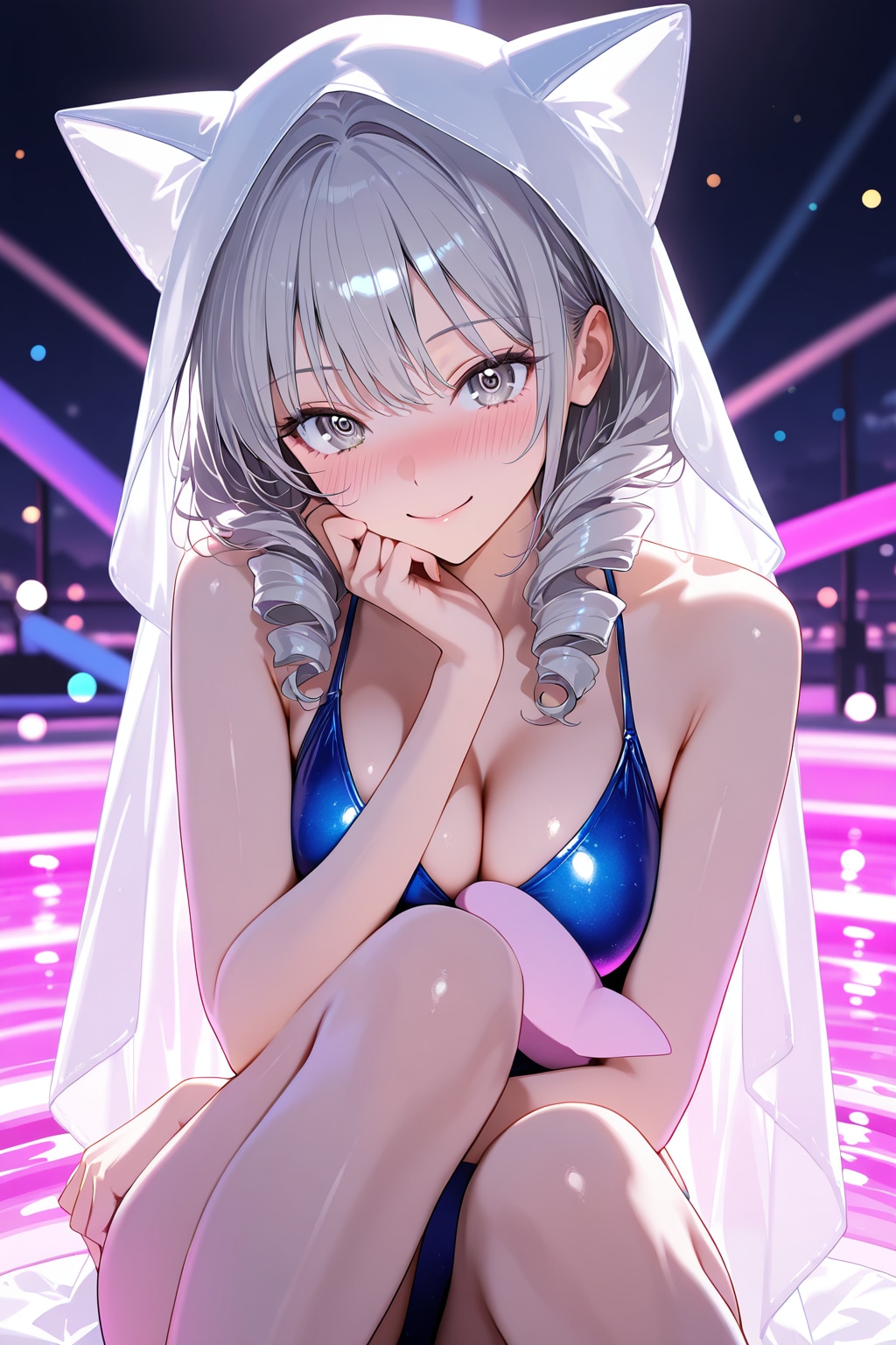 ナイトプールのお姉さん♡　猫耳フードver.