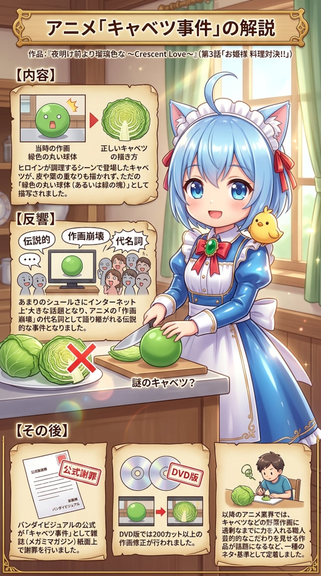 アニメ　キャベツ事件