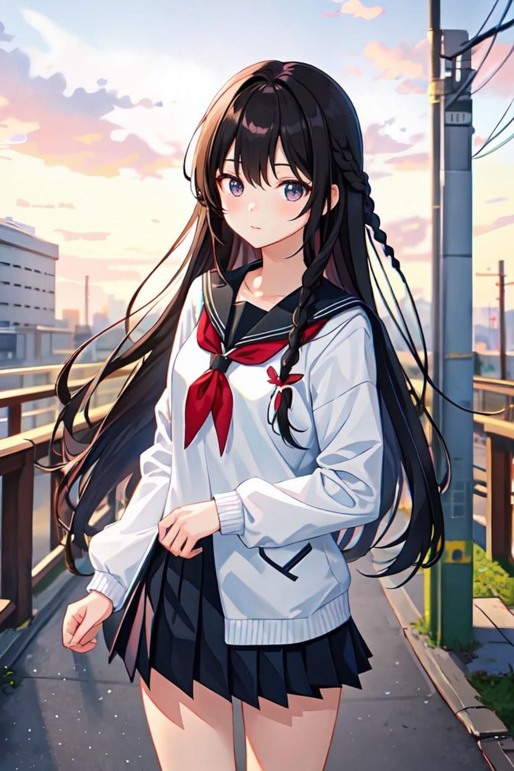 下校中の女子高生