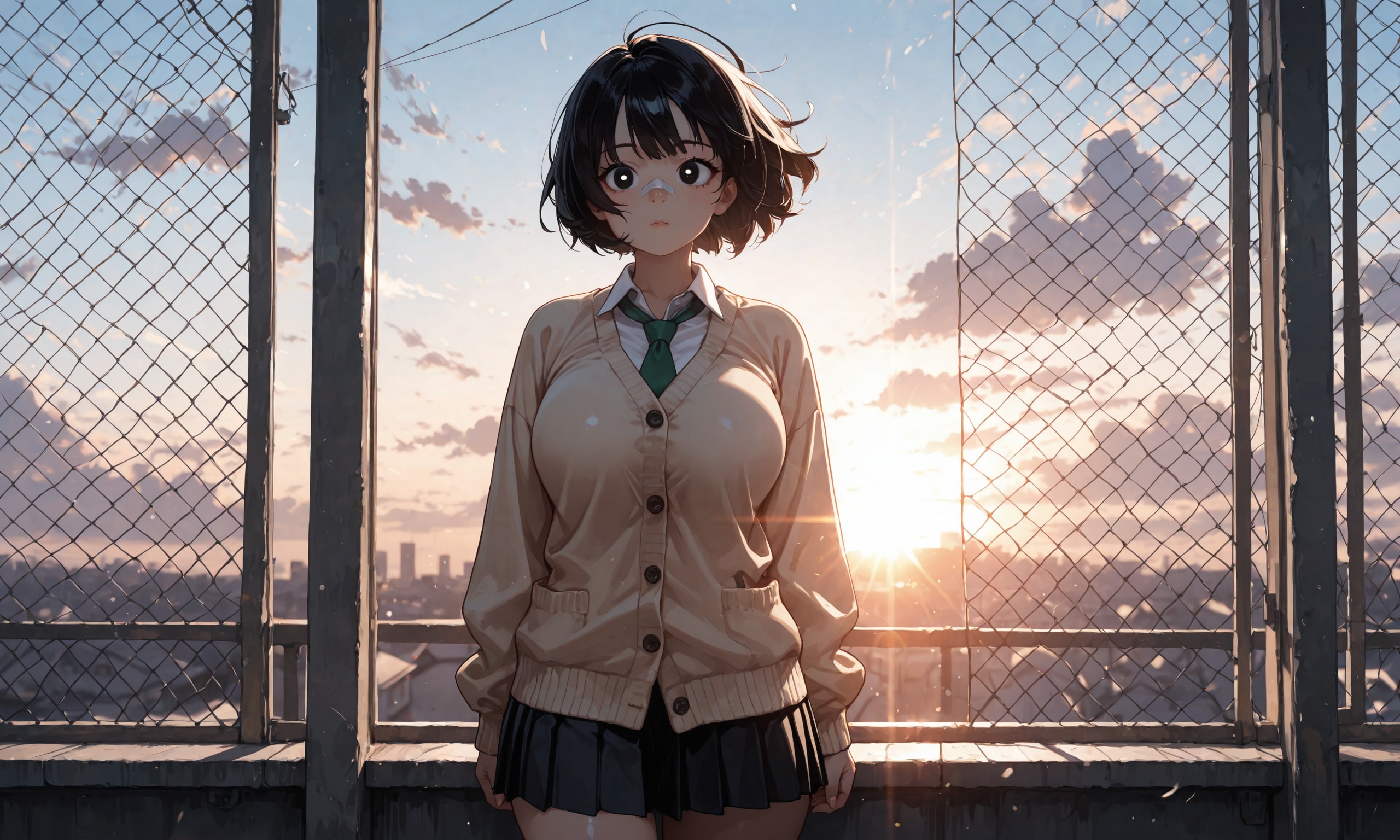 【#三分一茜】学校の屋上で | の人気AIイラスト・グラビア