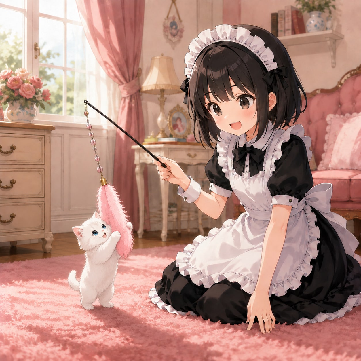 猫じゃらしゲット！ | の人気AIイラスト・グラビア