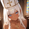 この格好を見て……教会に入りたくなった？ ふふっ……司教として、たっぷり面倒を見てあげるわよ。 6枚目