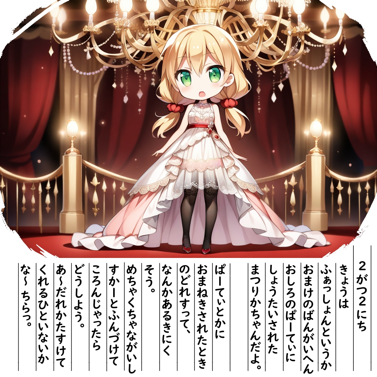 【絵日記】おしろのぱーてぃだよ | の人気AIイラスト・グラビア