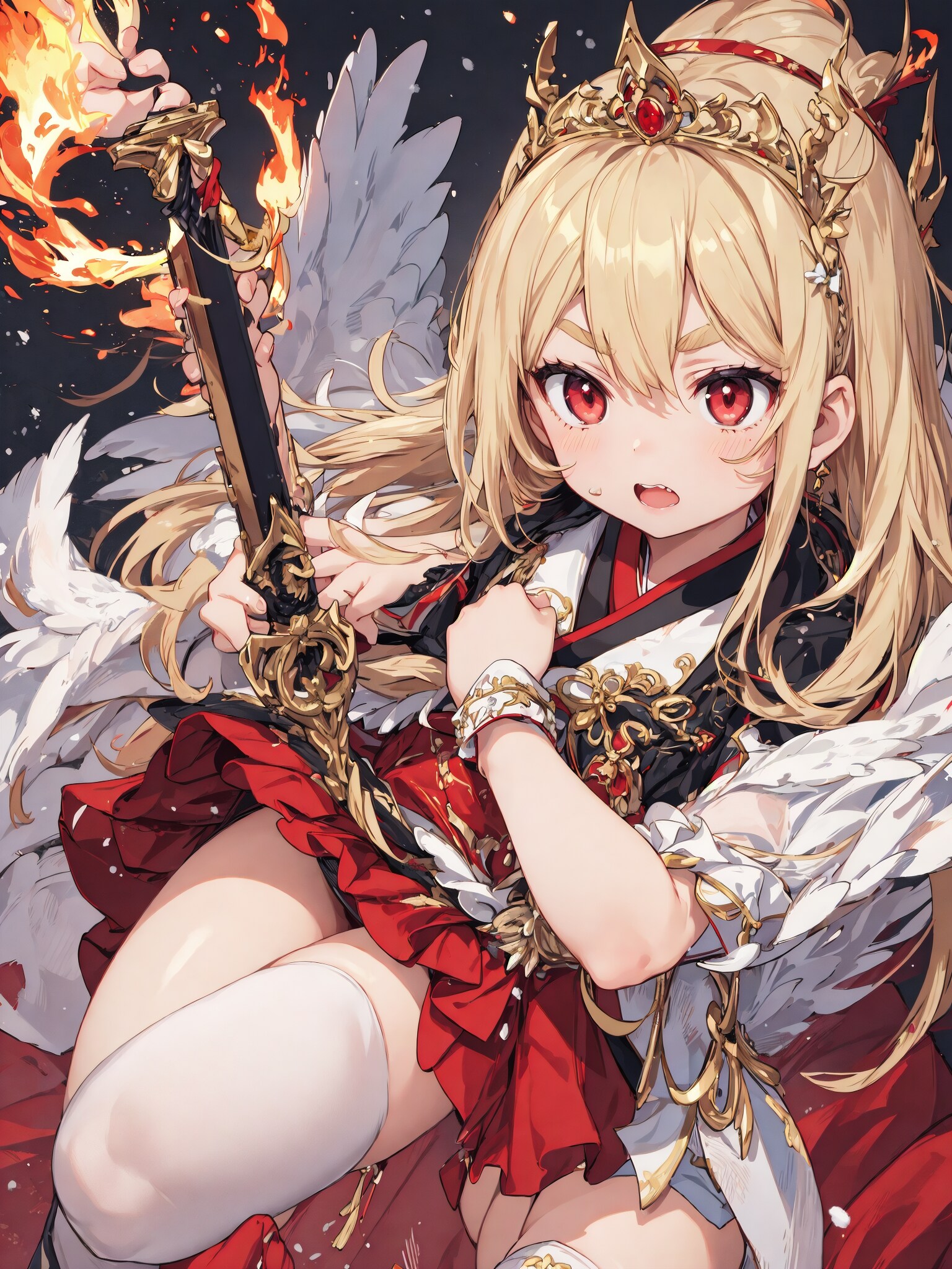 赤く燃える金髪少女の瞳には誰が写る？
