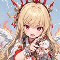 赤く燃える金髪少女の瞳には誰が写る？ 2枚目