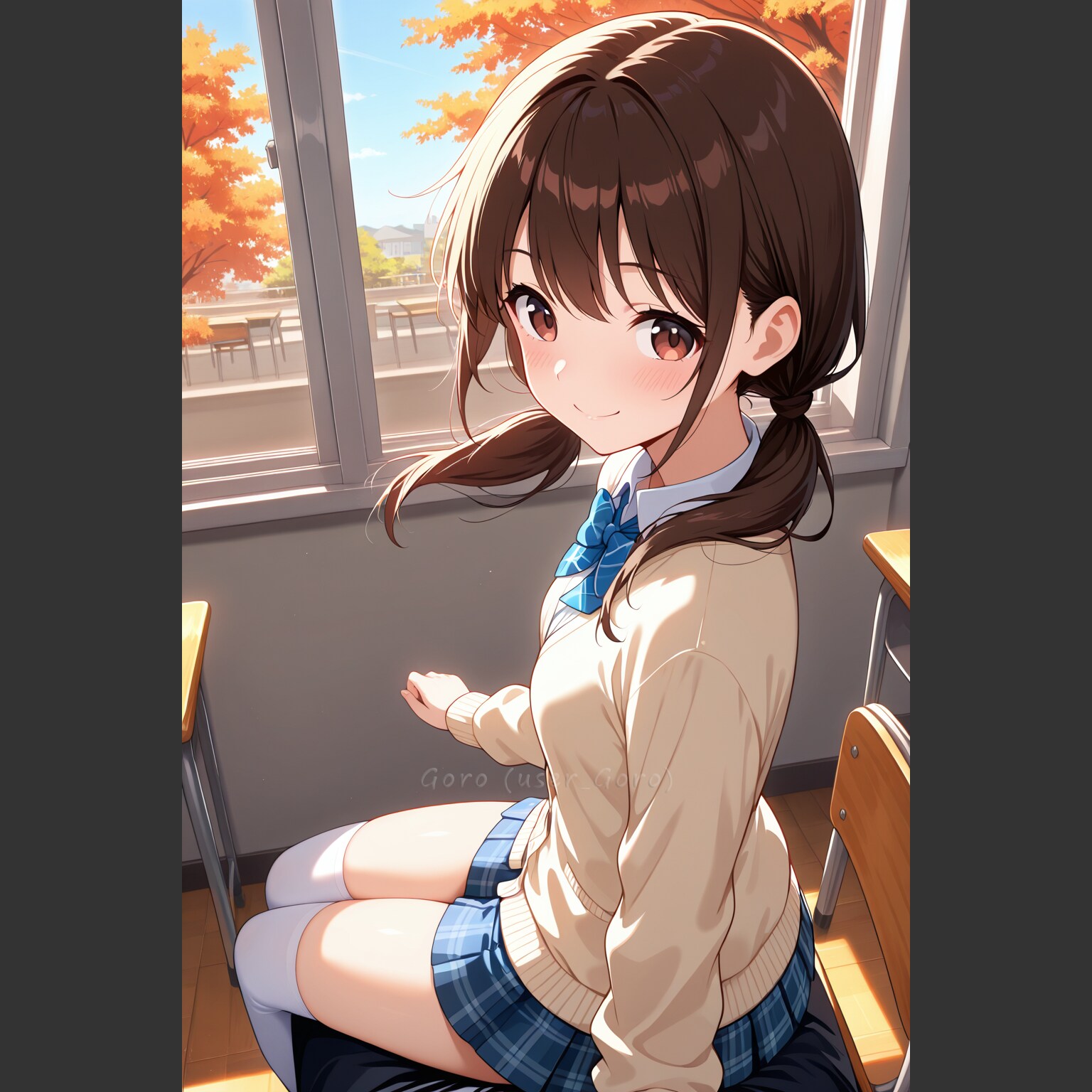 学校でお兄ちゃん独り占め | の人気AIイラスト・グラビア