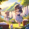 春過ぎて夏来にけらし白妙の 衣ほすてふ天の香具山(ちびキャラ編) 6枚目