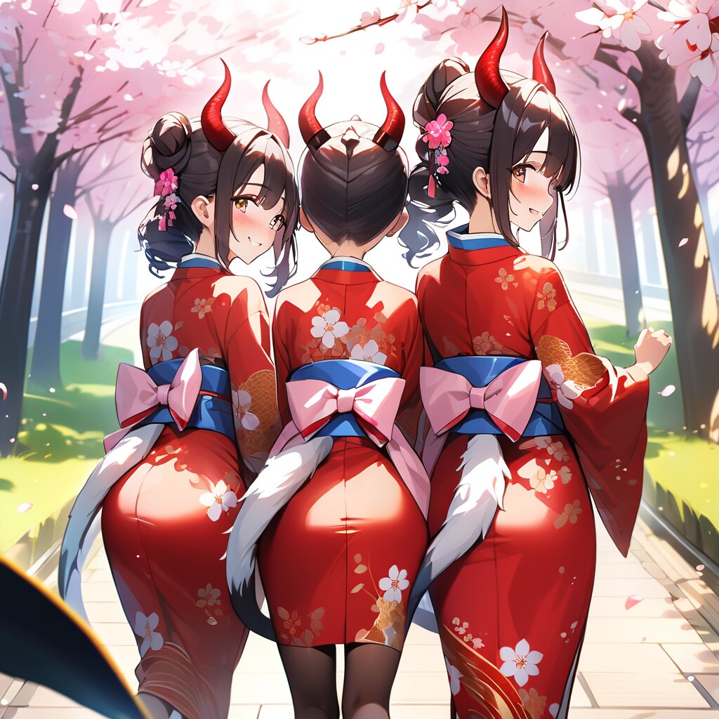 花見(ドラゴン娘三姉妹)