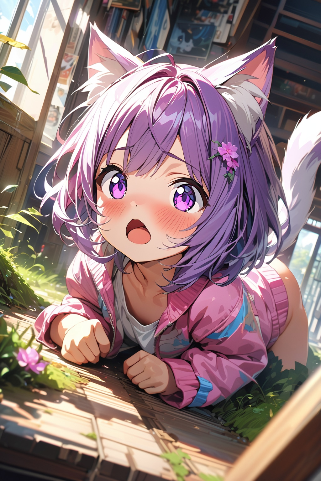 シバザクラつけた