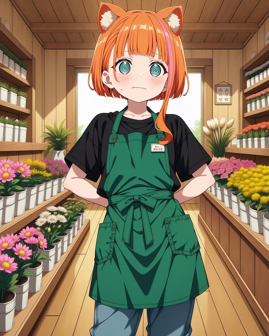 【 けもみみ花屋】お手伝いするぷらんとゔぁいんずちゃん