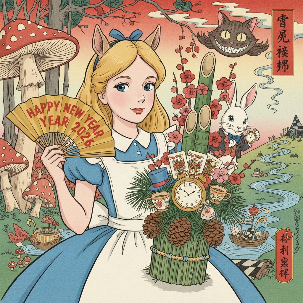 アリスと門松練習① | の人気AIイラスト・グラビア