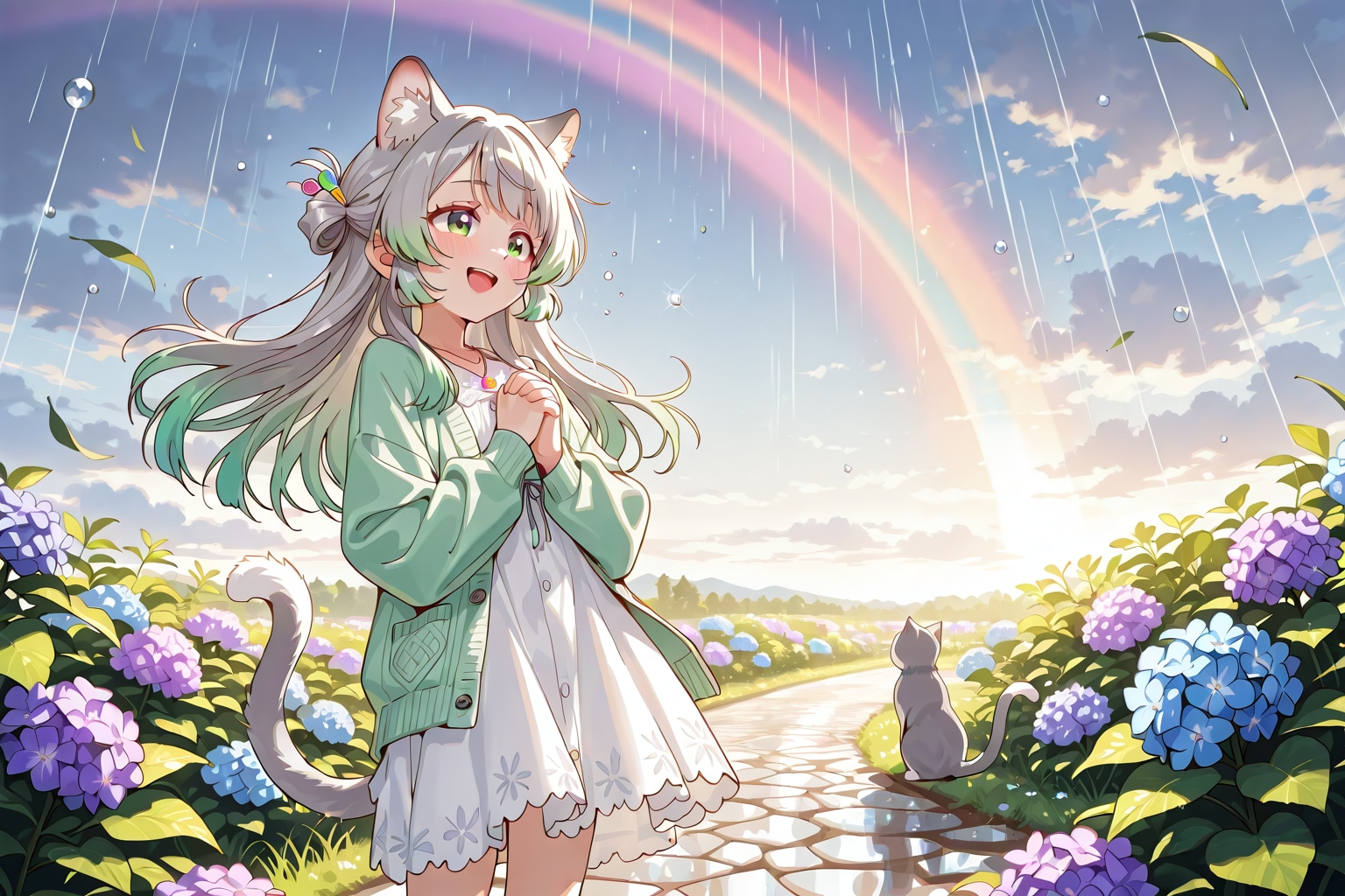 雨と虹と…