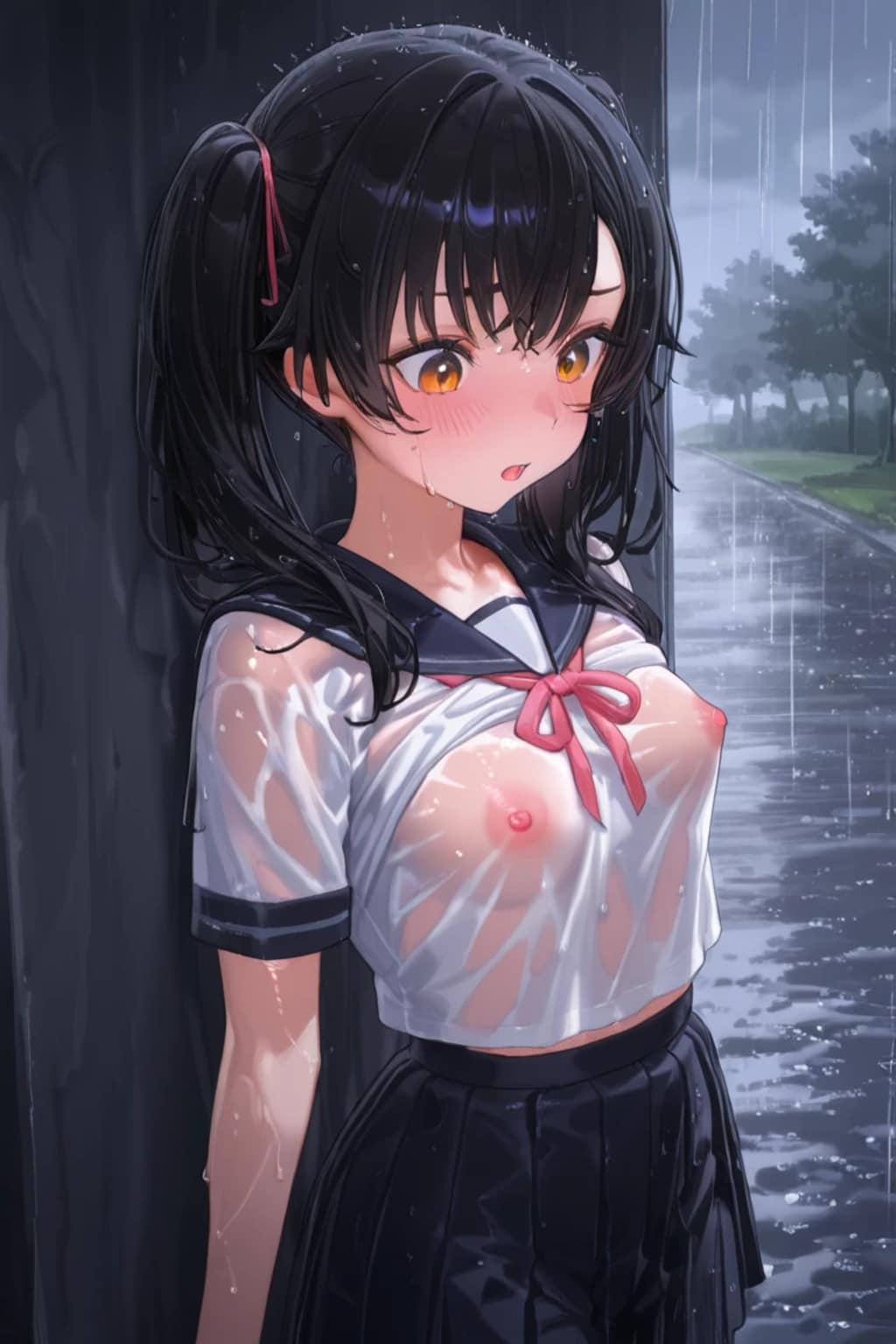 どうしよう…雨降ってきちゃった…