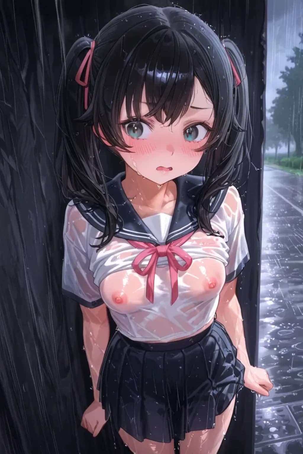 どうしよう…雨降ってきちゃった…