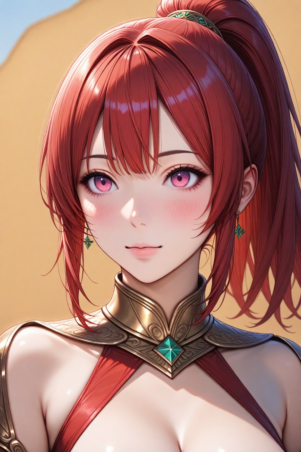 ブロンズアーマーの赤毛戦士 | の人気AIイラスト・グラビア