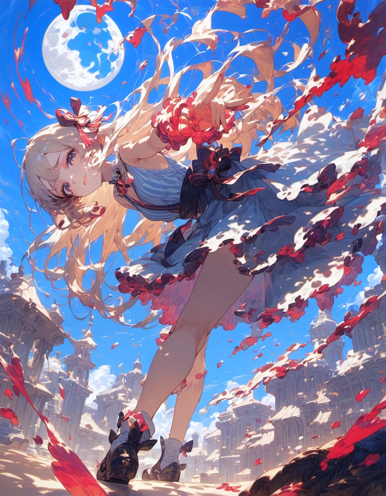 Moonlight Petal Waltz | の人気AIイラスト・グラビア