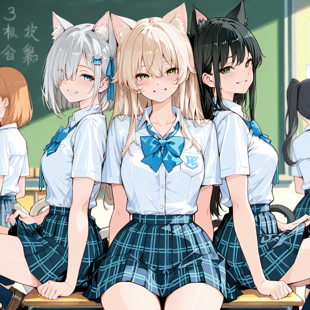 人の机に座らない！暑いからってスカートパタパタさせない！「「「はーい♡」」」）