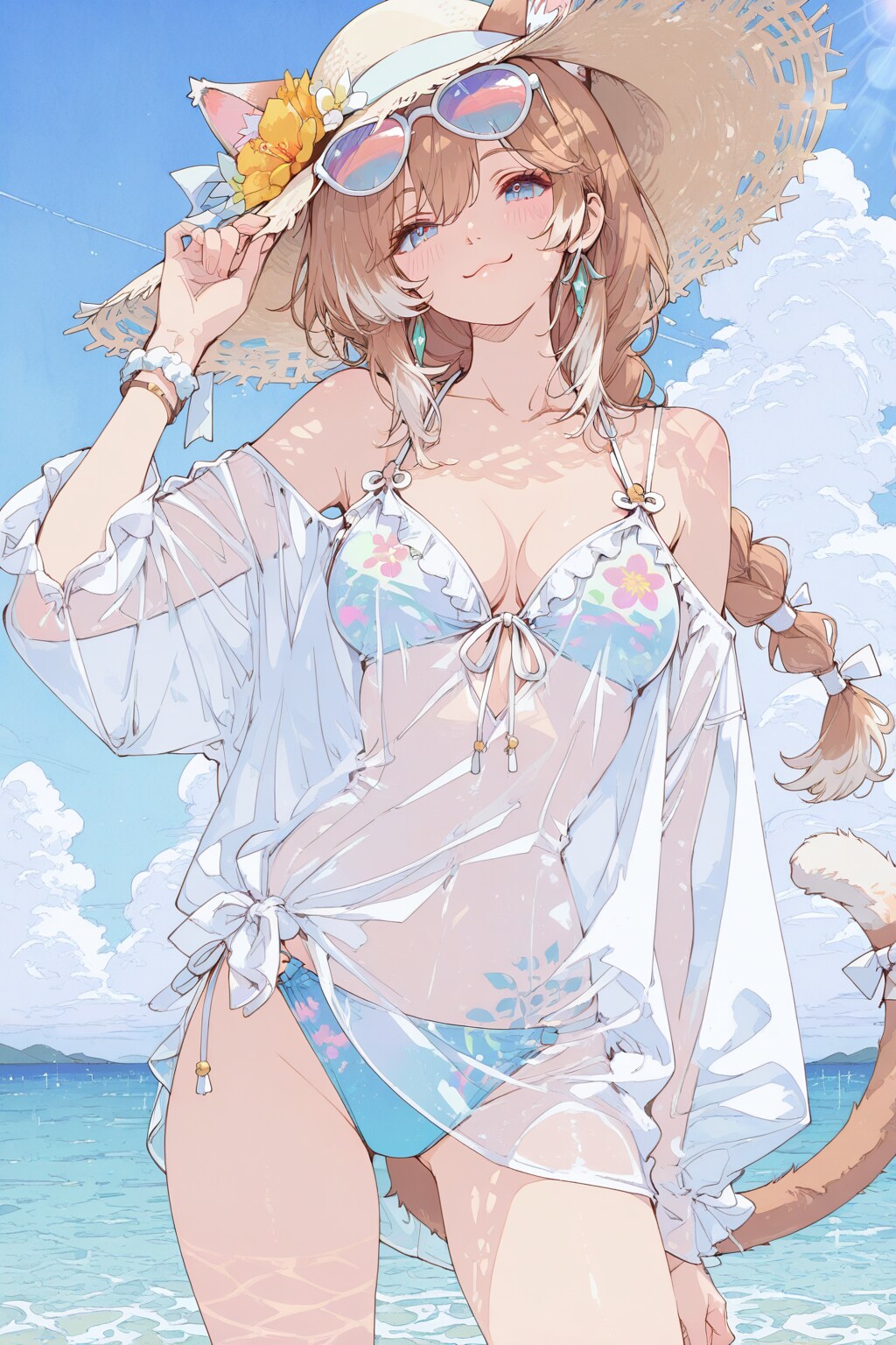 夏の海とサングラス🐾