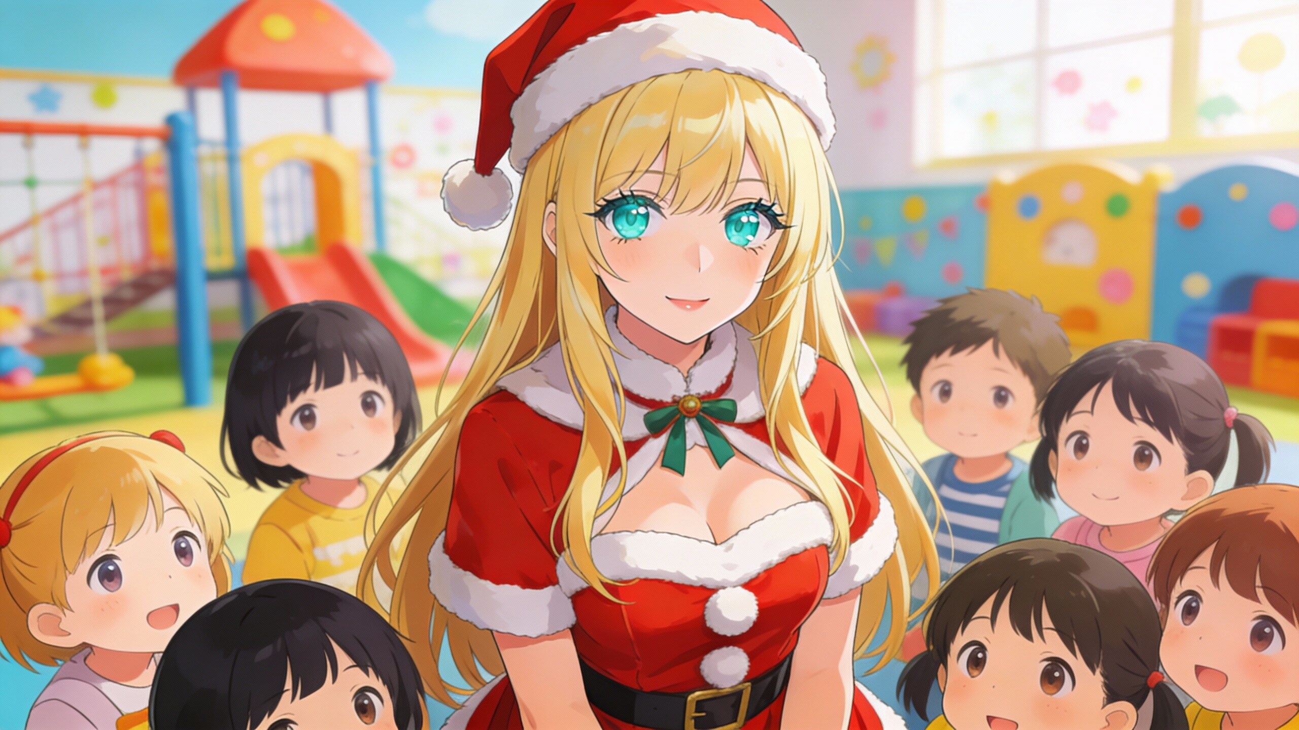 カテジナサンタ、子供たちに会う。 | の人気AIイラスト・グラビア