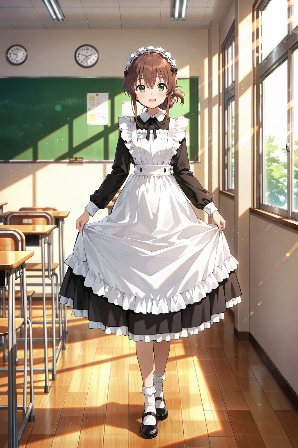 伝統メイド科の生徒と萌えメイド科の生徒