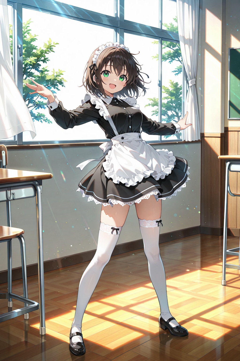 伝統メイド科の生徒と萌えメイド科の生徒