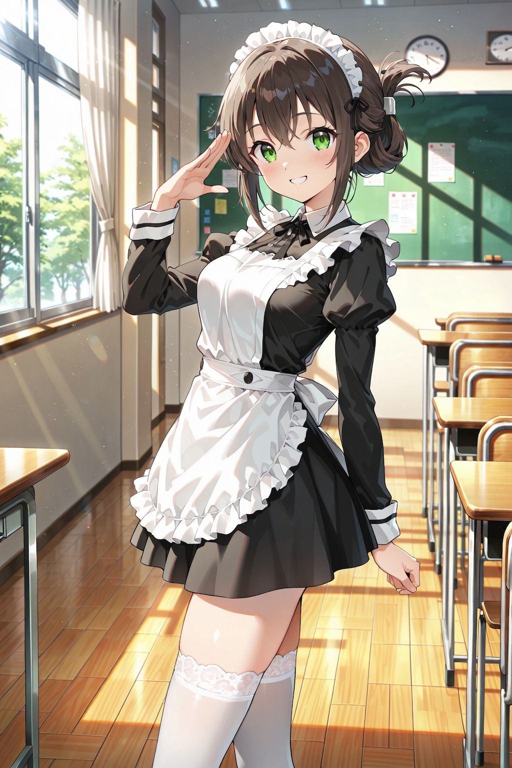 伝統メイド科の生徒と萌えメイド科の生徒