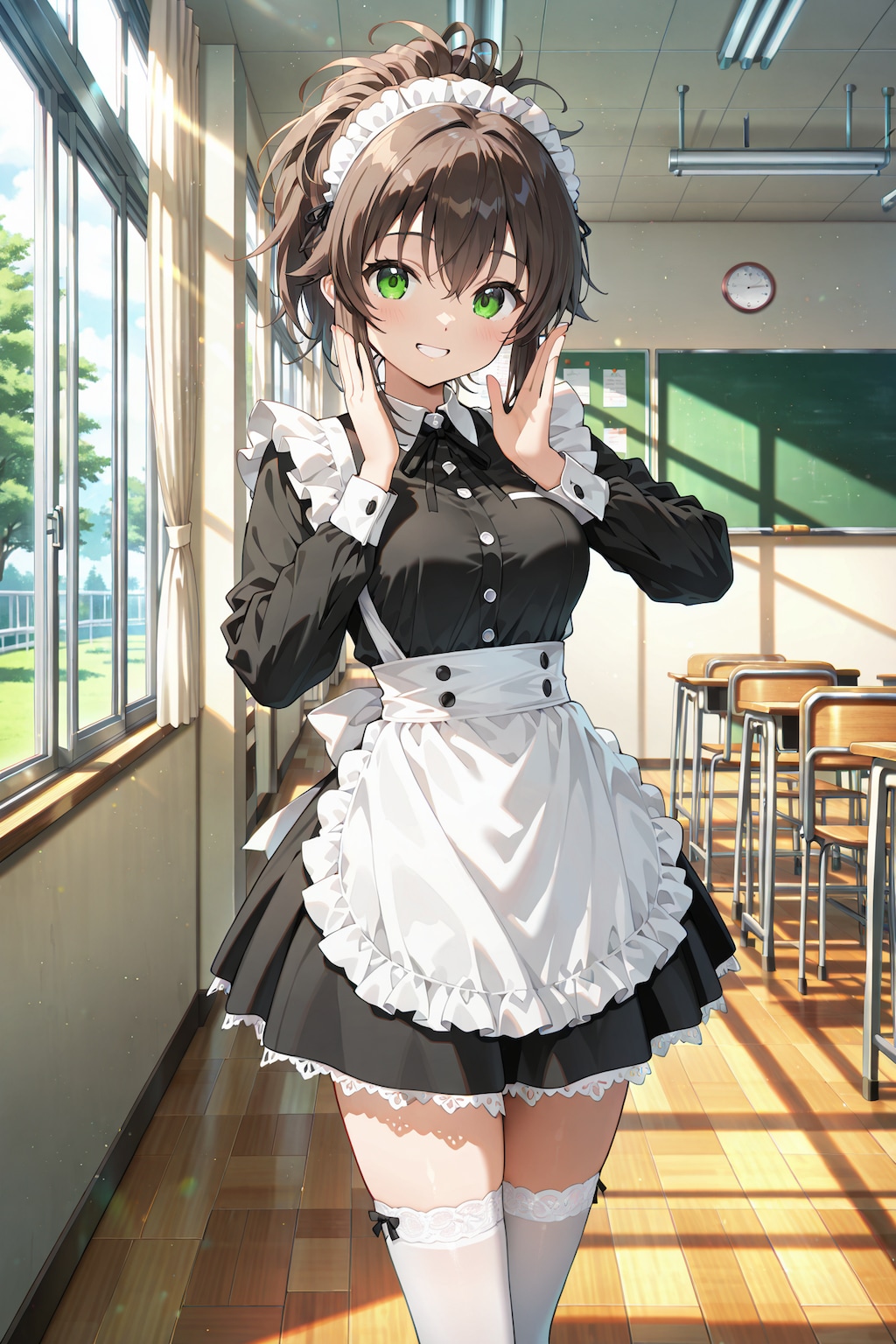 伝統メイド科の生徒と萌えメイド科の生徒