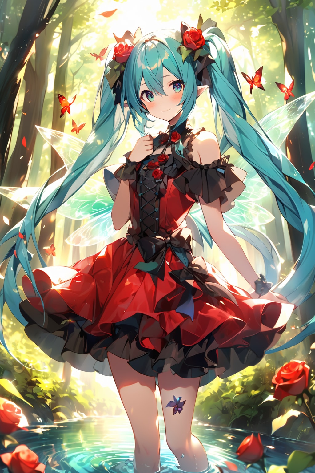 真紅の妖精 | の人気AIイラスト・グラビア