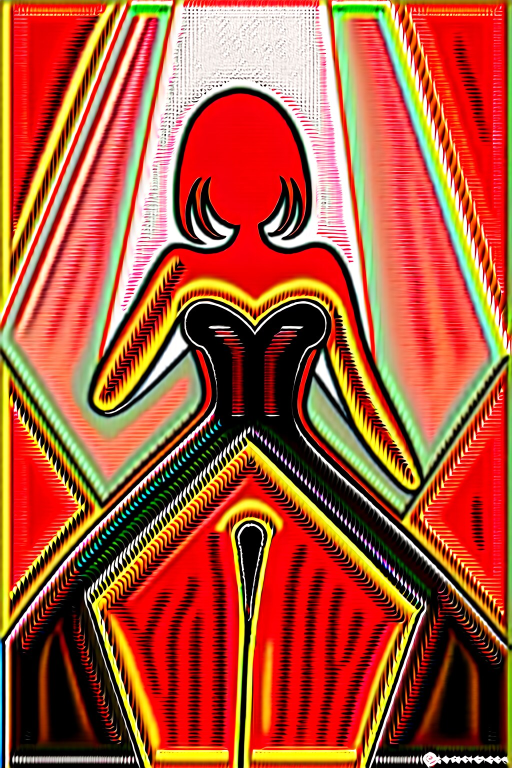 現代アート？なハイレグ美少女