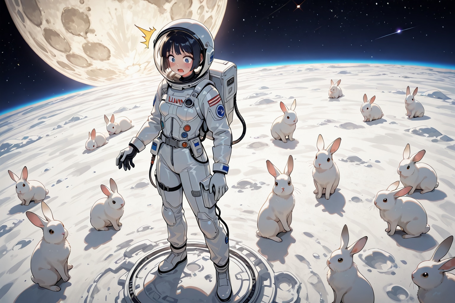 半世紀ぶりの有人月面探査・・・奴らはソコに居た | の人気AIイラスト・グラビア