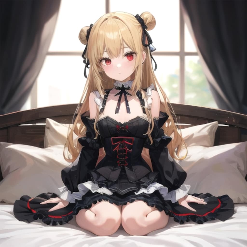 黒リボンガール