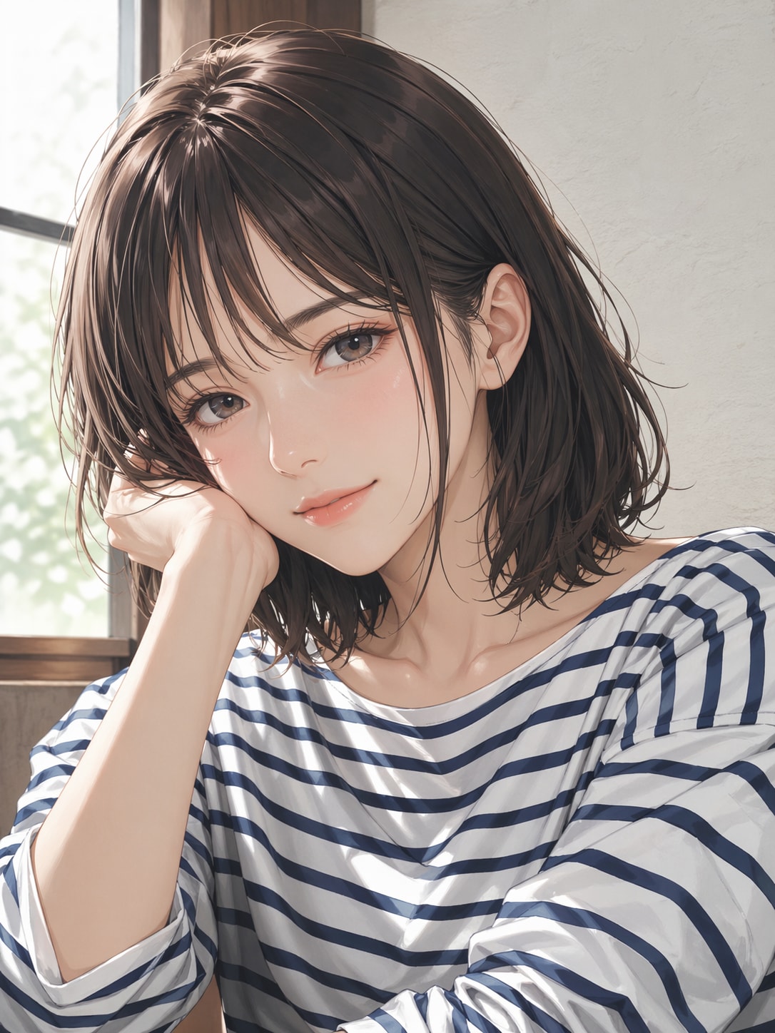 バスクシャツの女性 | の人気AIイラスト・グラビア