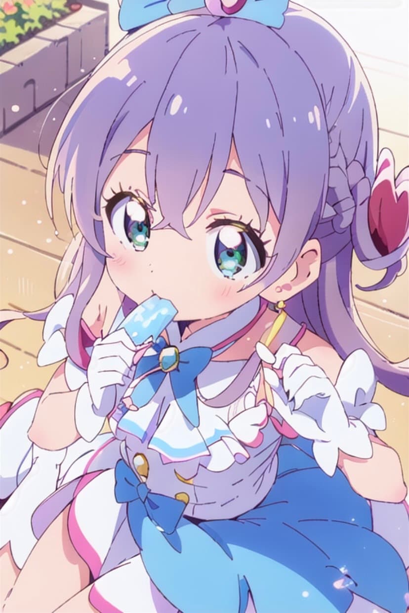 あじさい色の髪の毛