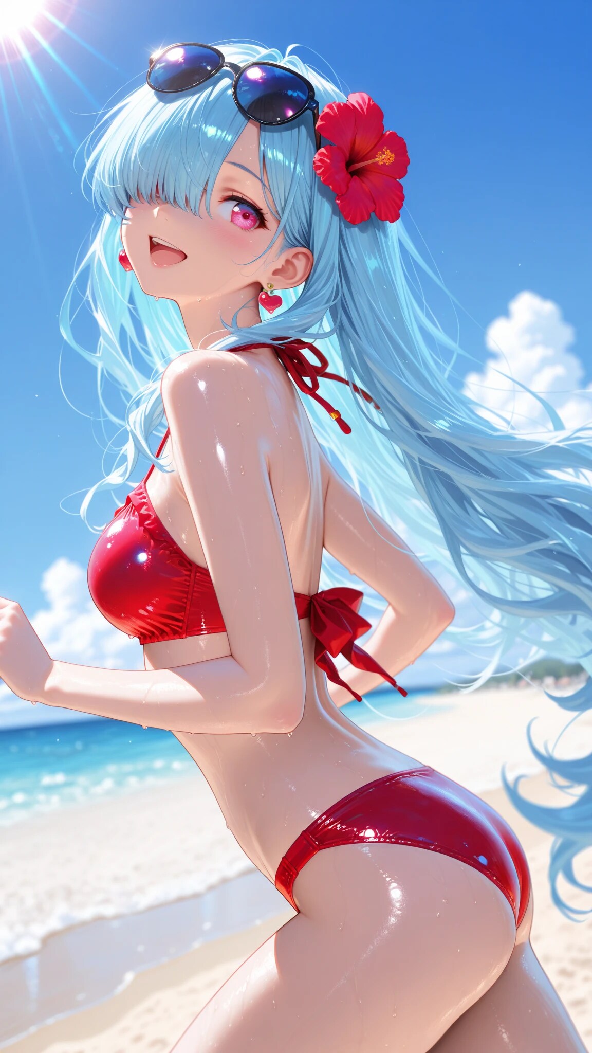 赤ビキニ