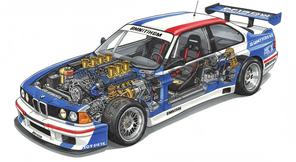 BMWレーシングカー　透視画面