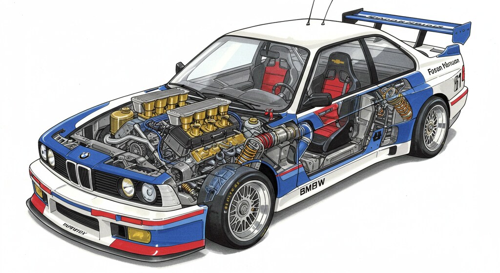 BMWレーシングカー　透視画面