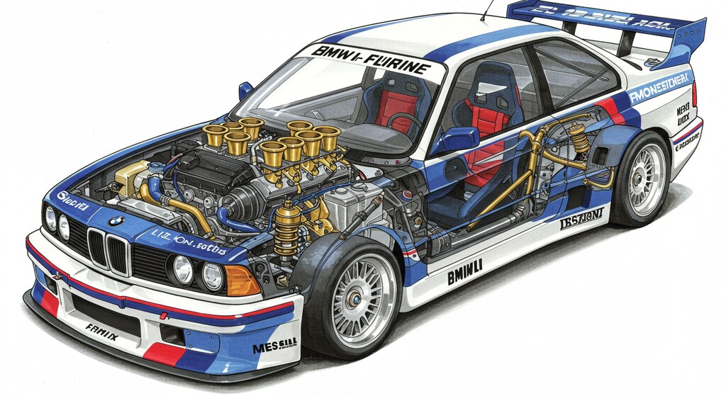 BMWレーシングカー　透視画面