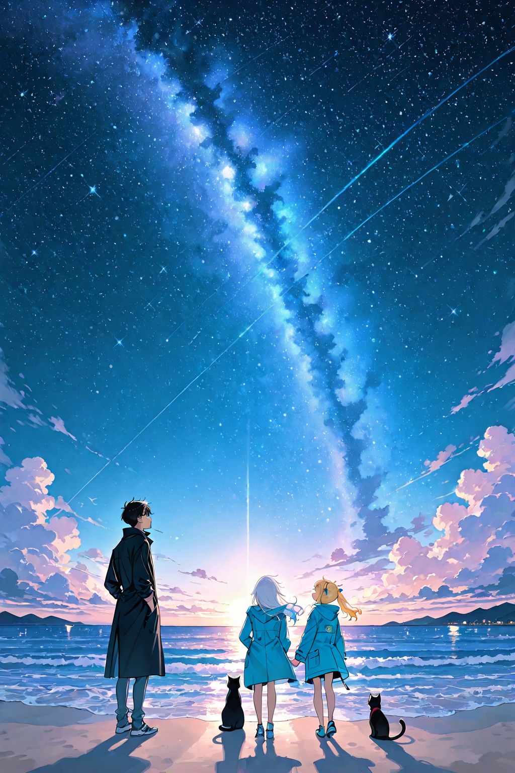 砂浜で星を見た | の人気AIイラスト・グラビア