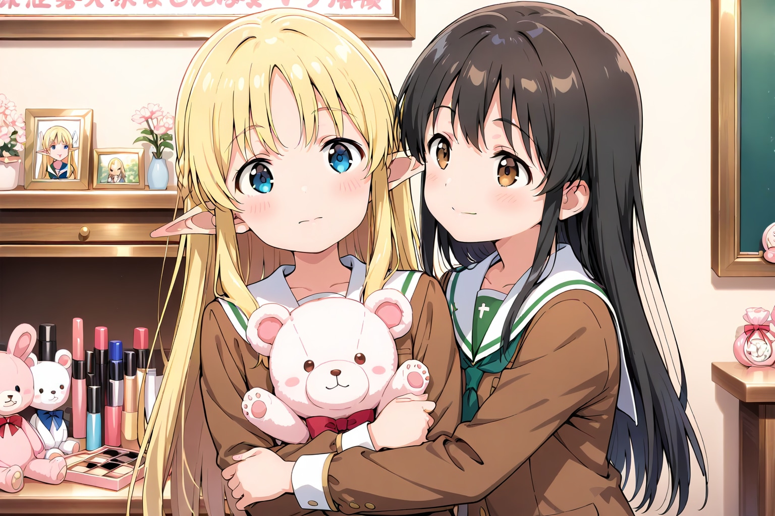 エルフと黒髪 001 | の人気AIイラスト・グラビア