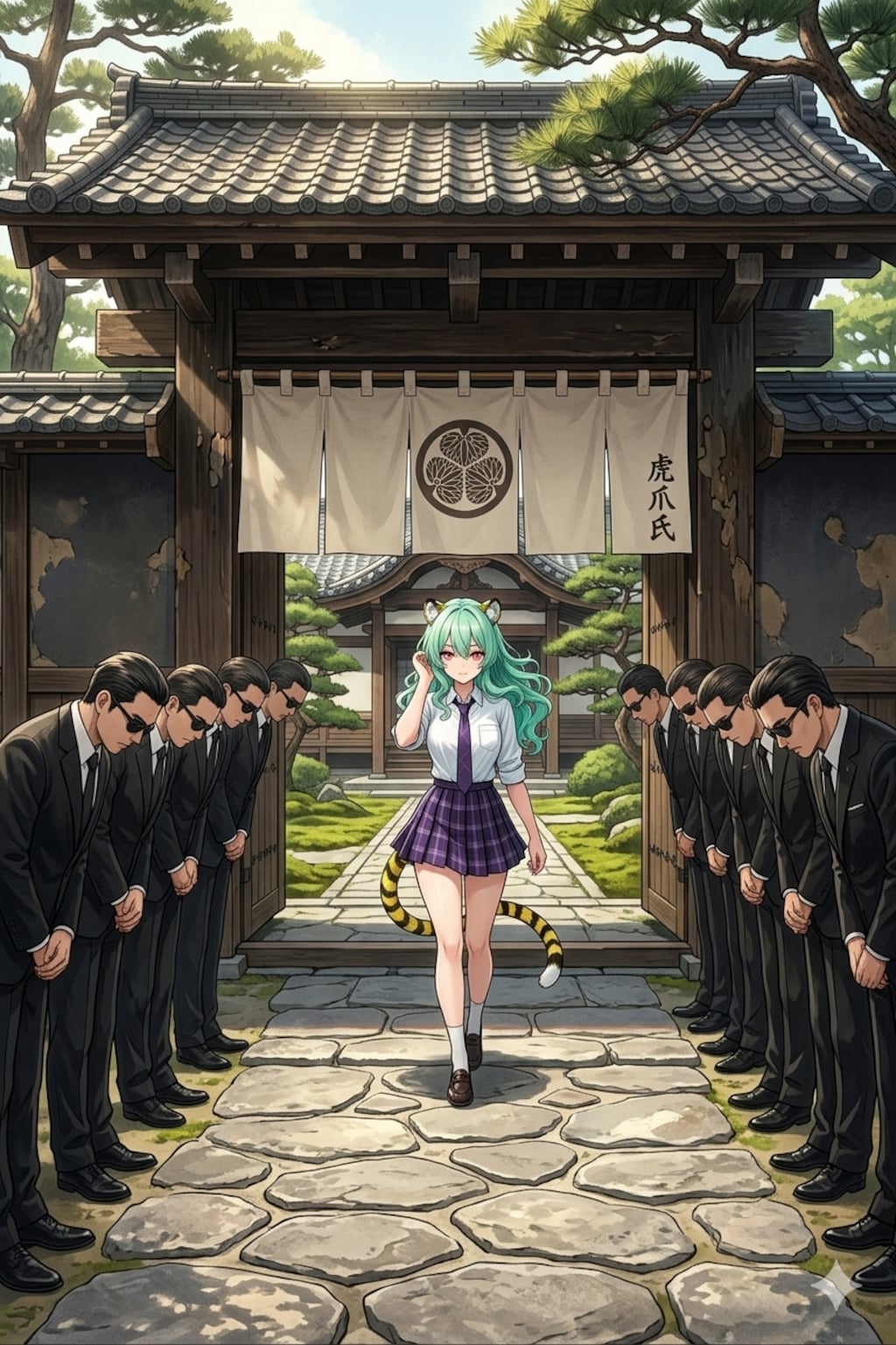 「「お嬢、行ってらっしゃいませっ！」」