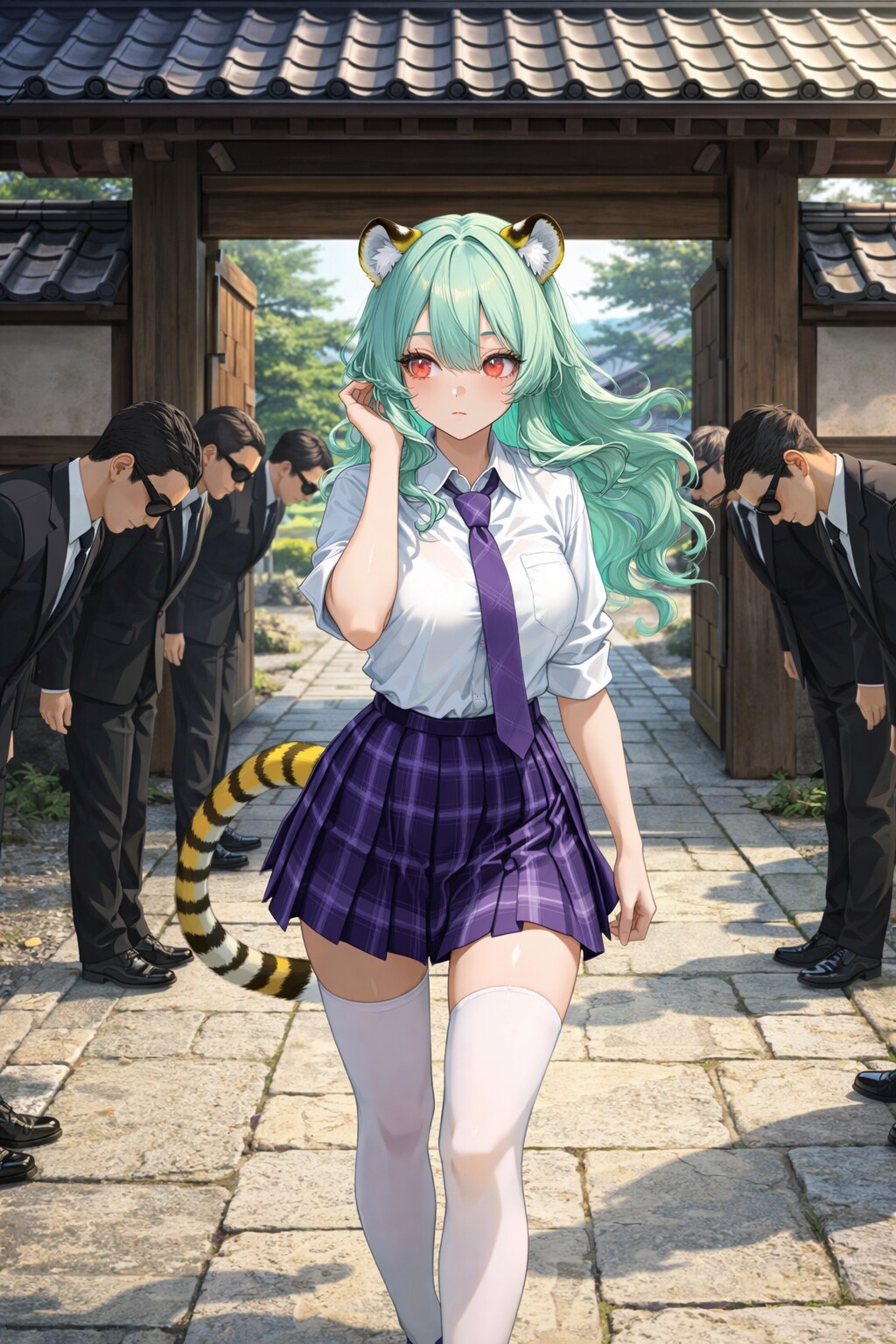 「「お嬢、行ってらっしゃいませっ！」」