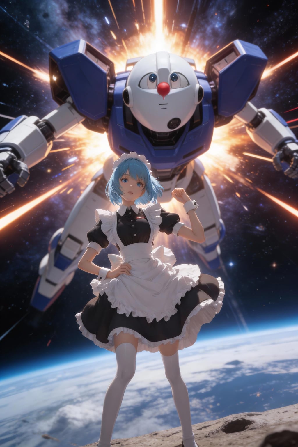 帰ってきたメイドさんとロボ男さん