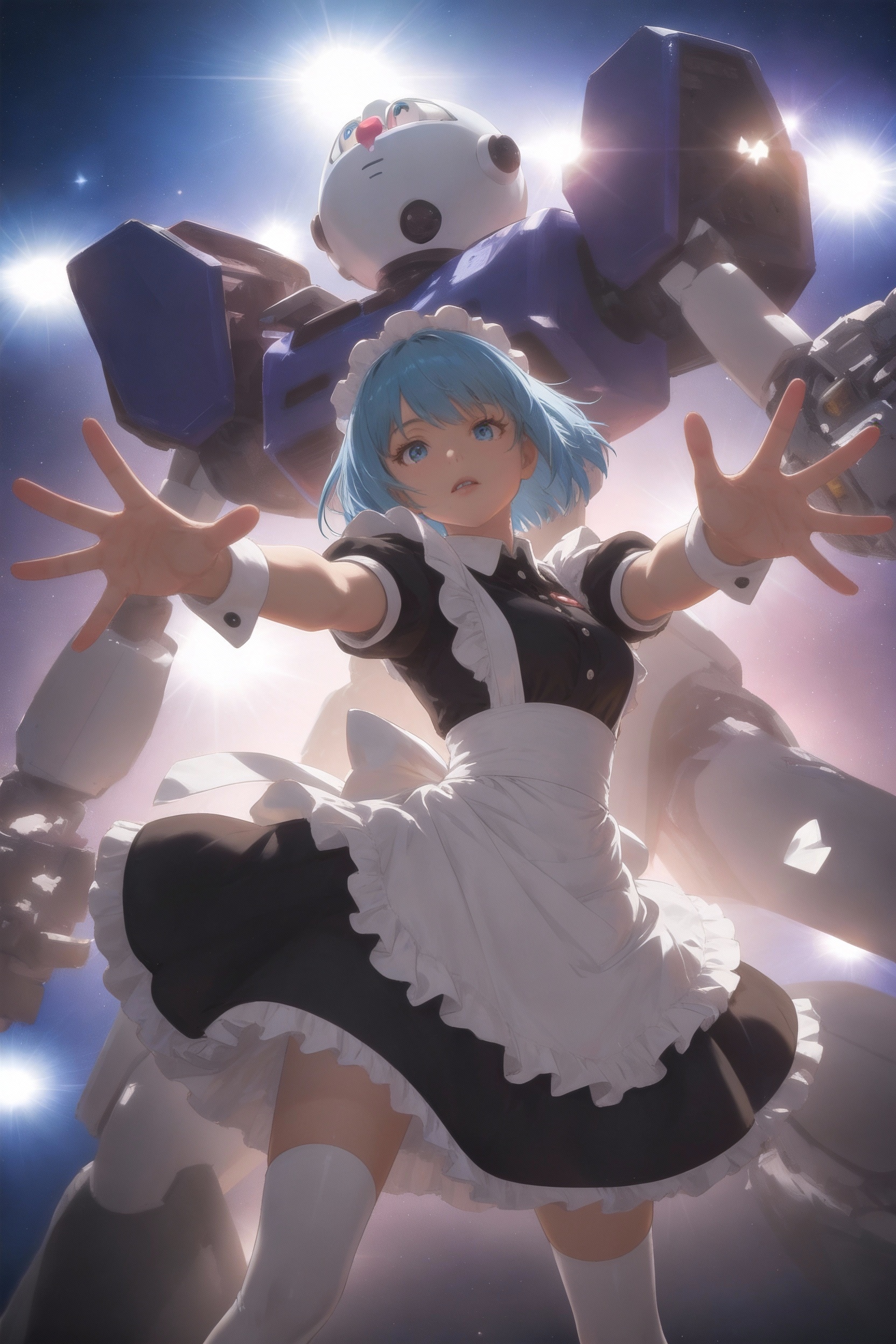 帰ってきたメイドさんとロボ男さん | の人気AIイラスト・グラビア